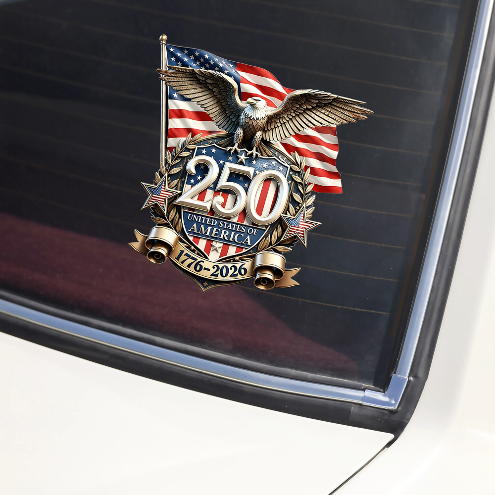 America Happy 250th Birthday Car Window Decal Sticker