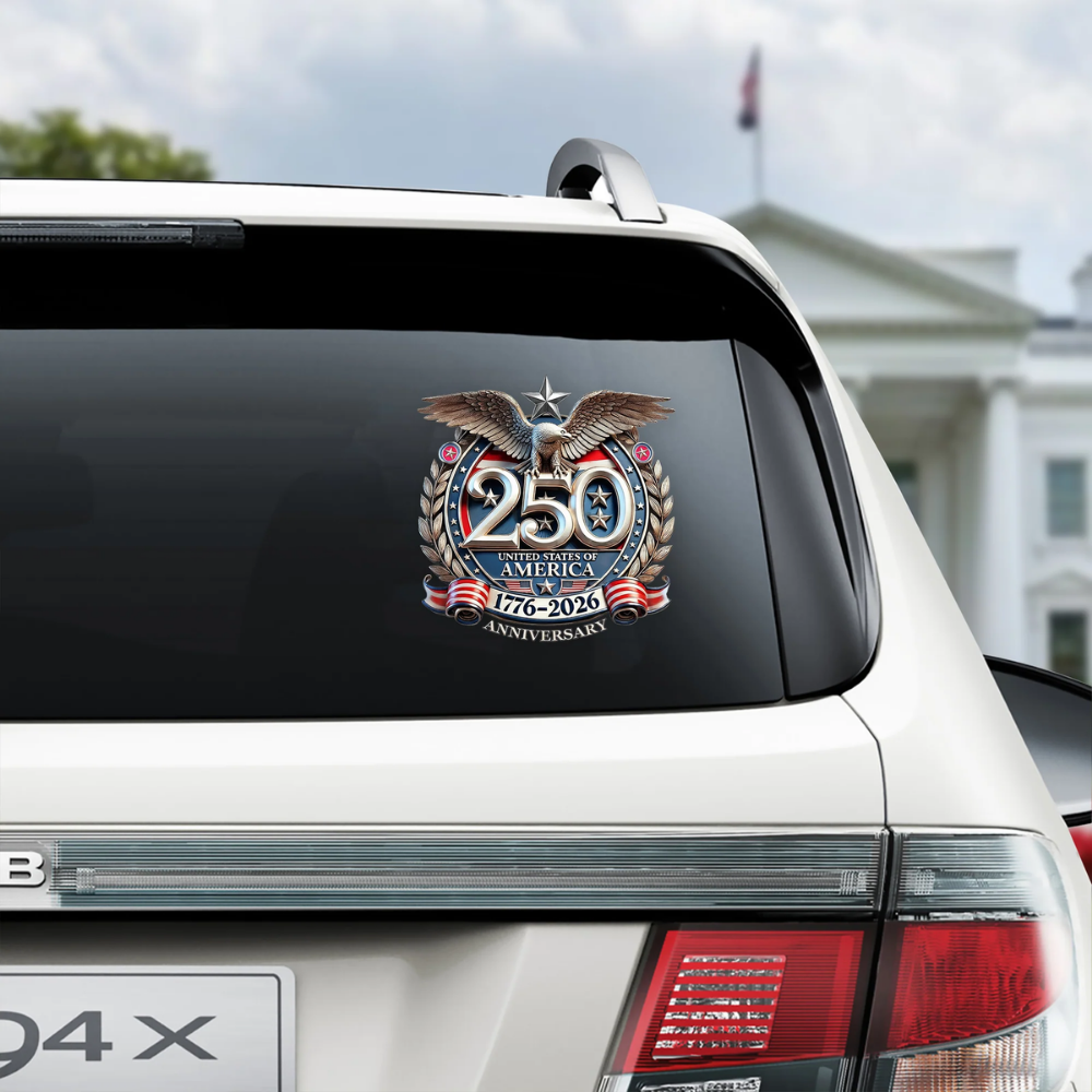 USA Eagles 250th Anniversary Semiquincentennial 1776-2026 Car Window Decal Sticker