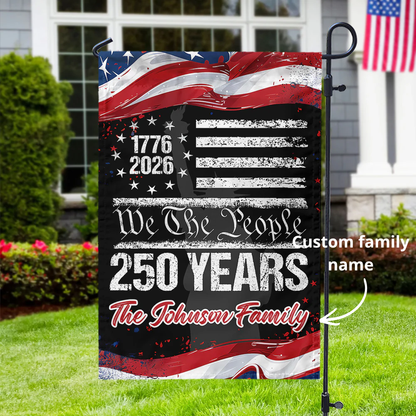 Custom 250 Years USA 250th Birthday 1776-2026 Eagle Garden Flag Gift for Family