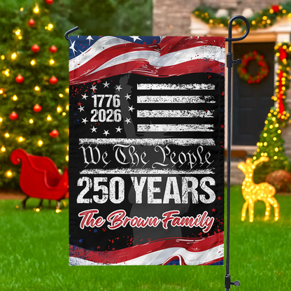 Custom 250 Years USA 250th Birthday 1776-2026 Eagle Garden Flag Gift for Family