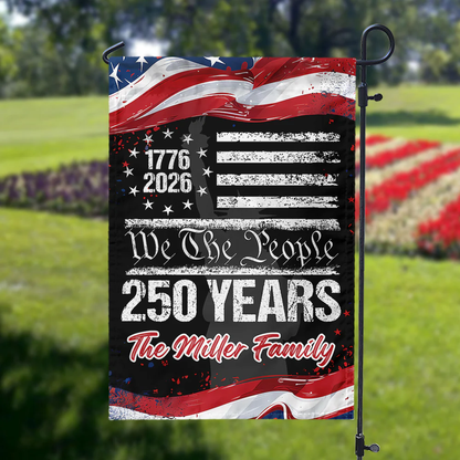 Custom 250 Years USA 250th Birthday 1776-2026 Eagle Garden Flag Gift for Family