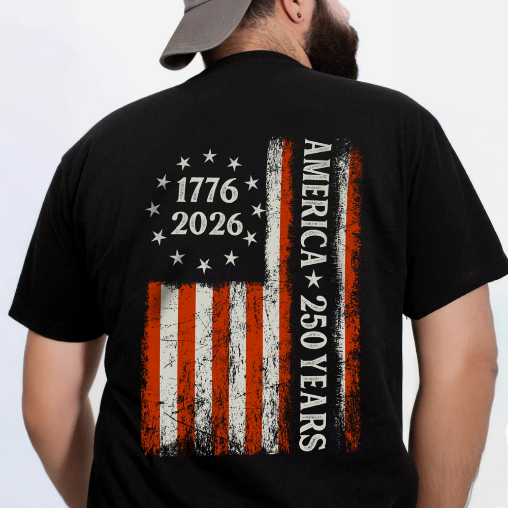 250 Years America Flag 250th Birthday 1776-2026 Shirt, 4th Of July Shirt