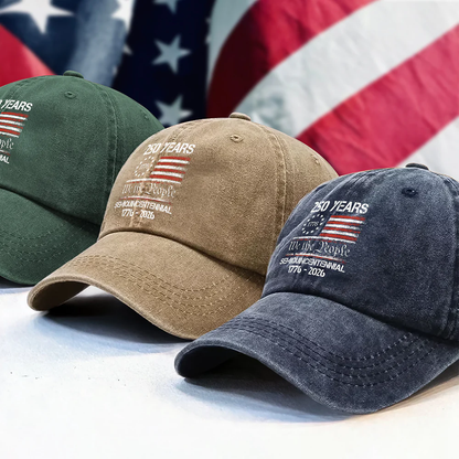 America’s 250th Anniversary United States Semiquincentennial Washed Denim Baseball Cap