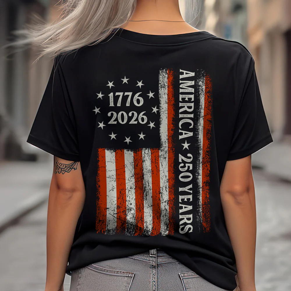 250 Years America Flag 250th Birthday 1776-2026 Shirt, 4th Of July Shirt