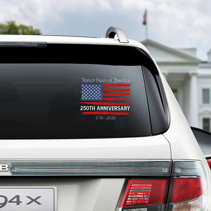 USA 250th Anniversary Car Window Decal Sticker