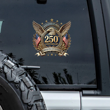 United States Of America 250th Anniversary Semiquincentennial Car Window Decal Sticker