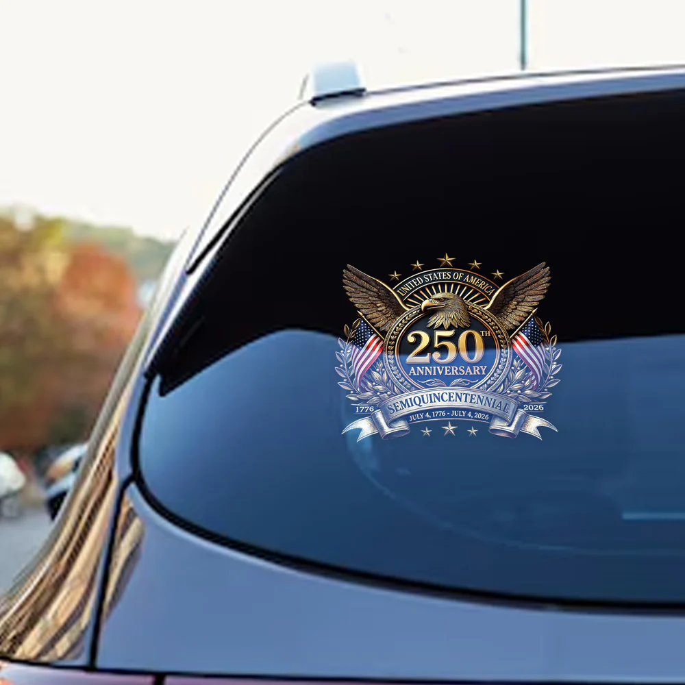 United States Of America 250th Anniversary Semiquincentennial Car Window Decal Sticker