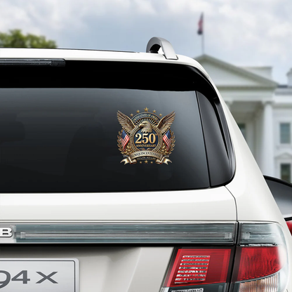 United States Of America 250th Anniversary Semiquincentennial Car Window Decal Sticker