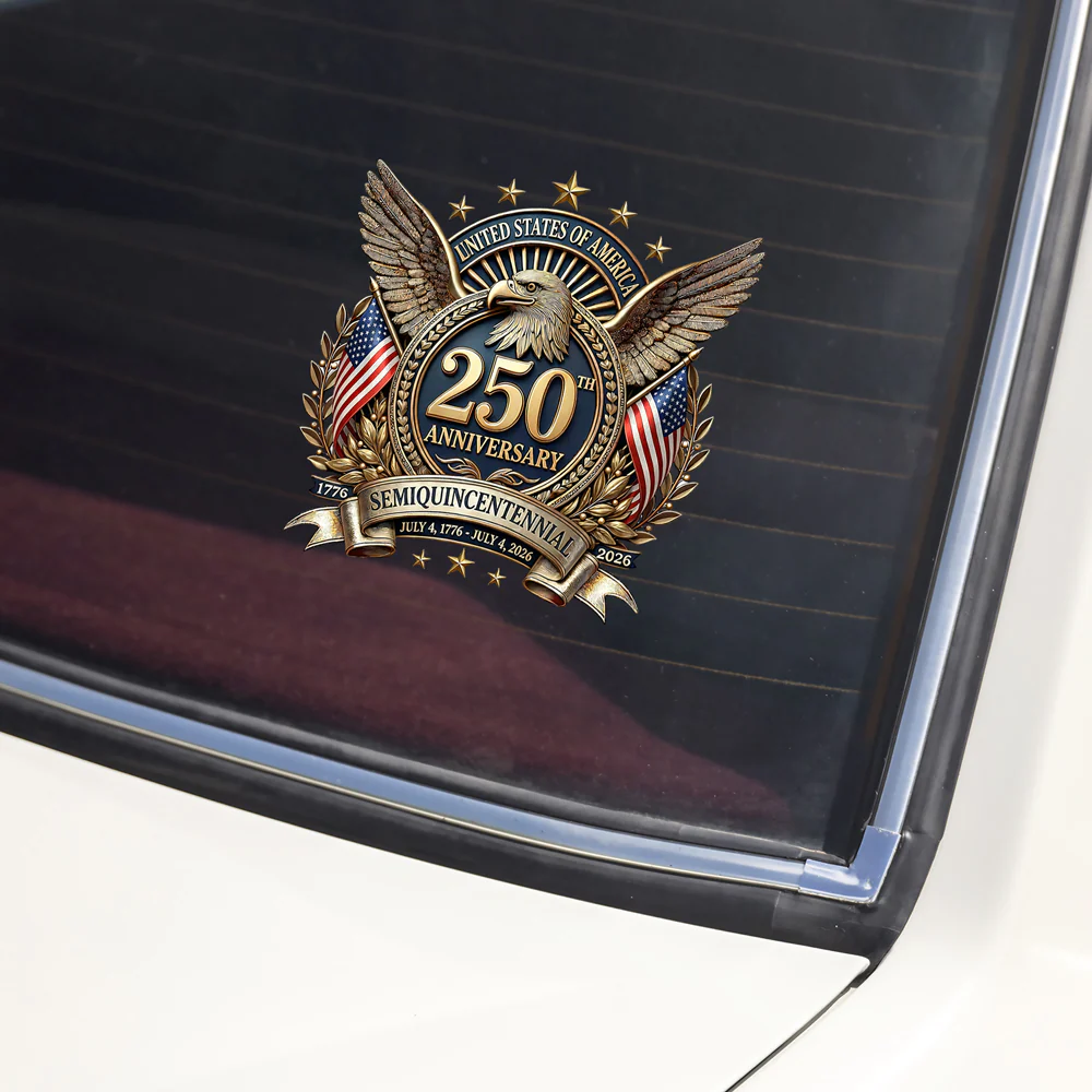 United States Of America 250th Anniversary Semiquincentennial Car Window Decal Sticker