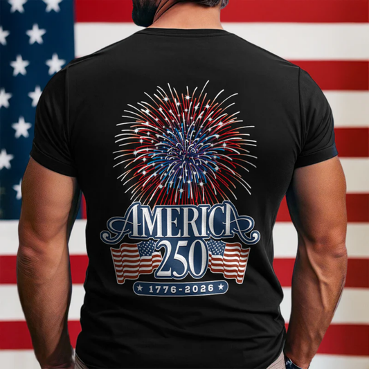 America 250 Firework Shirt, 1776-2026 America Celebrate Shirt
