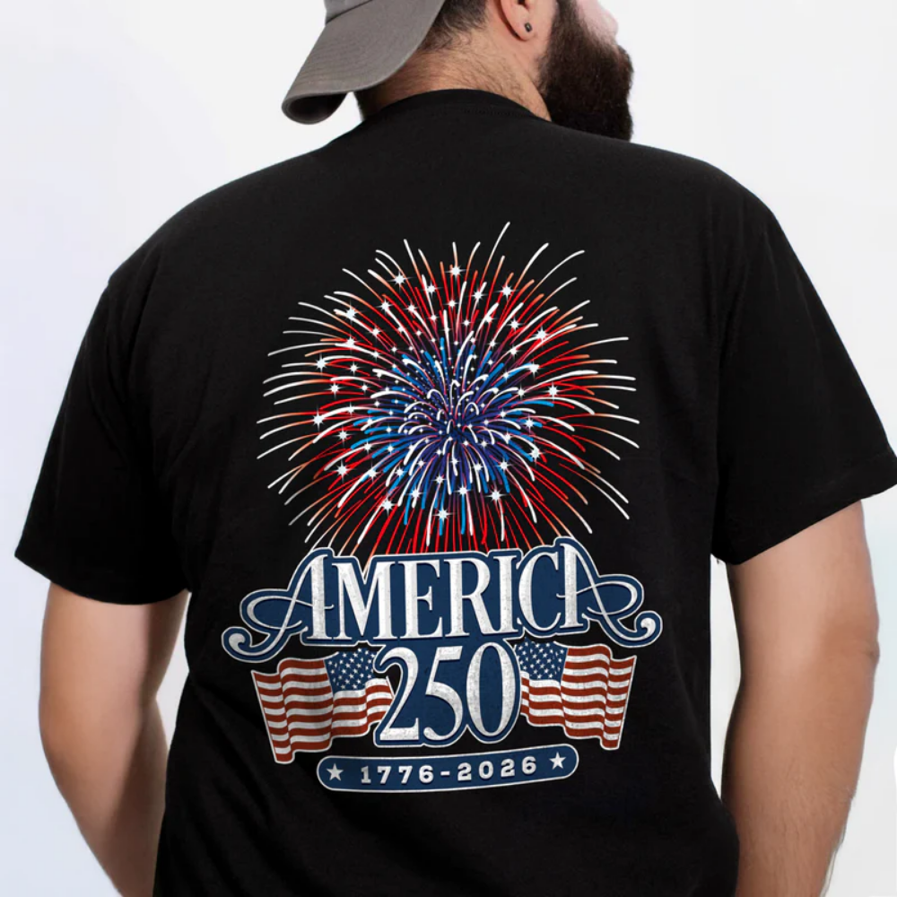 America 250 Firework Shirt, 1776-2026 America Celebrate Shirt