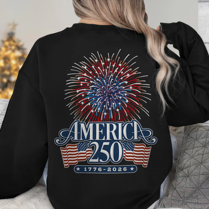 America 250 Firework Shirt, 1776-2026 America Celebrate Shirt