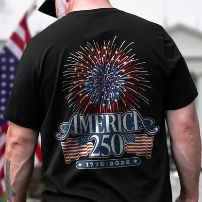 America 250 Firework Shirt, 1776-2026 America Celebrate Shirt