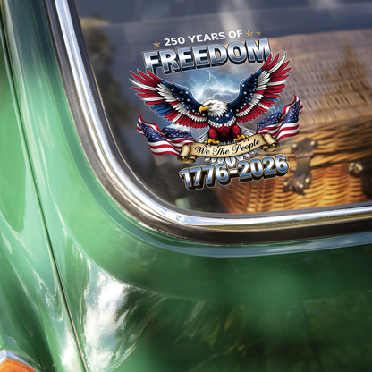Flag Vintage 250 Years American 1776 2026 250th USA Birthday Car Window Decal Sticker