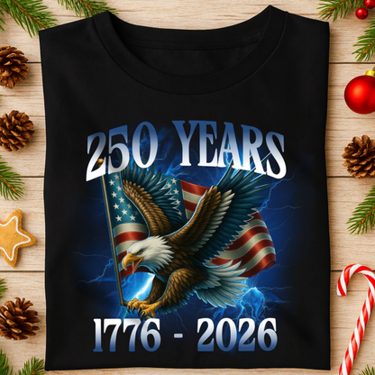 America 250 Years With Eagle Shirt, 4th of July Celebrate Shirt