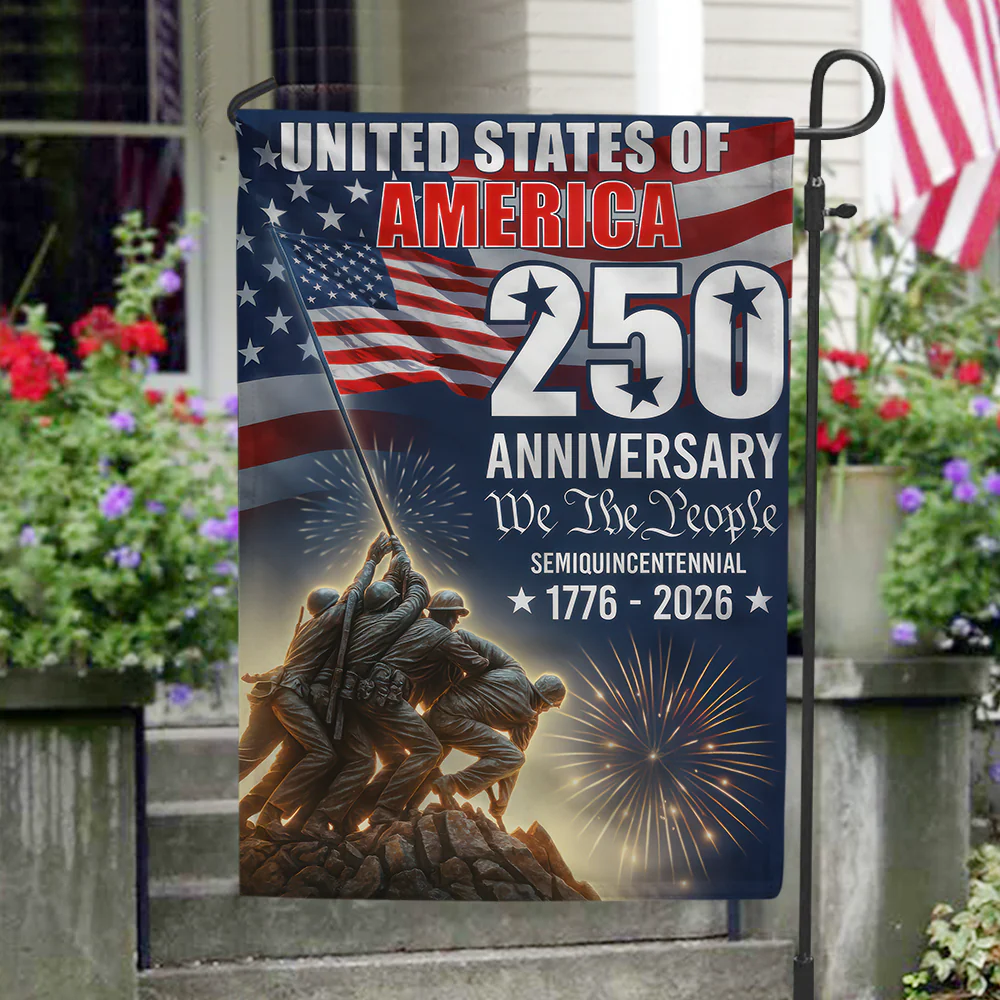 250 Years of America 1776 2026 We The People Patriotic Garden Flag
