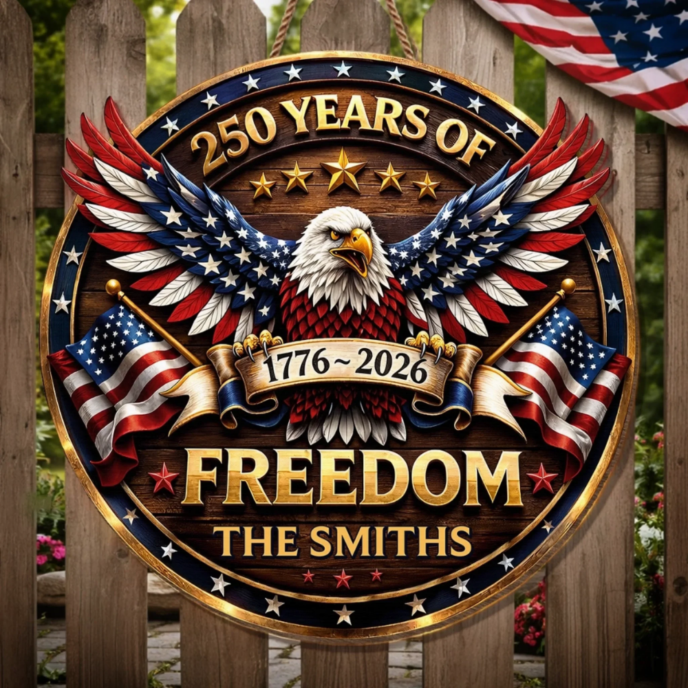 Custom Wood Sign - Personalized America 250th Anniversary Gifts For DAD