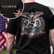 Freedom USA Eagles 250th Anniversary Semiquincentennial Back & Front Shirt