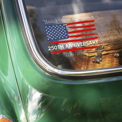 USA 250th Anniversary Car Window Decal Sticker