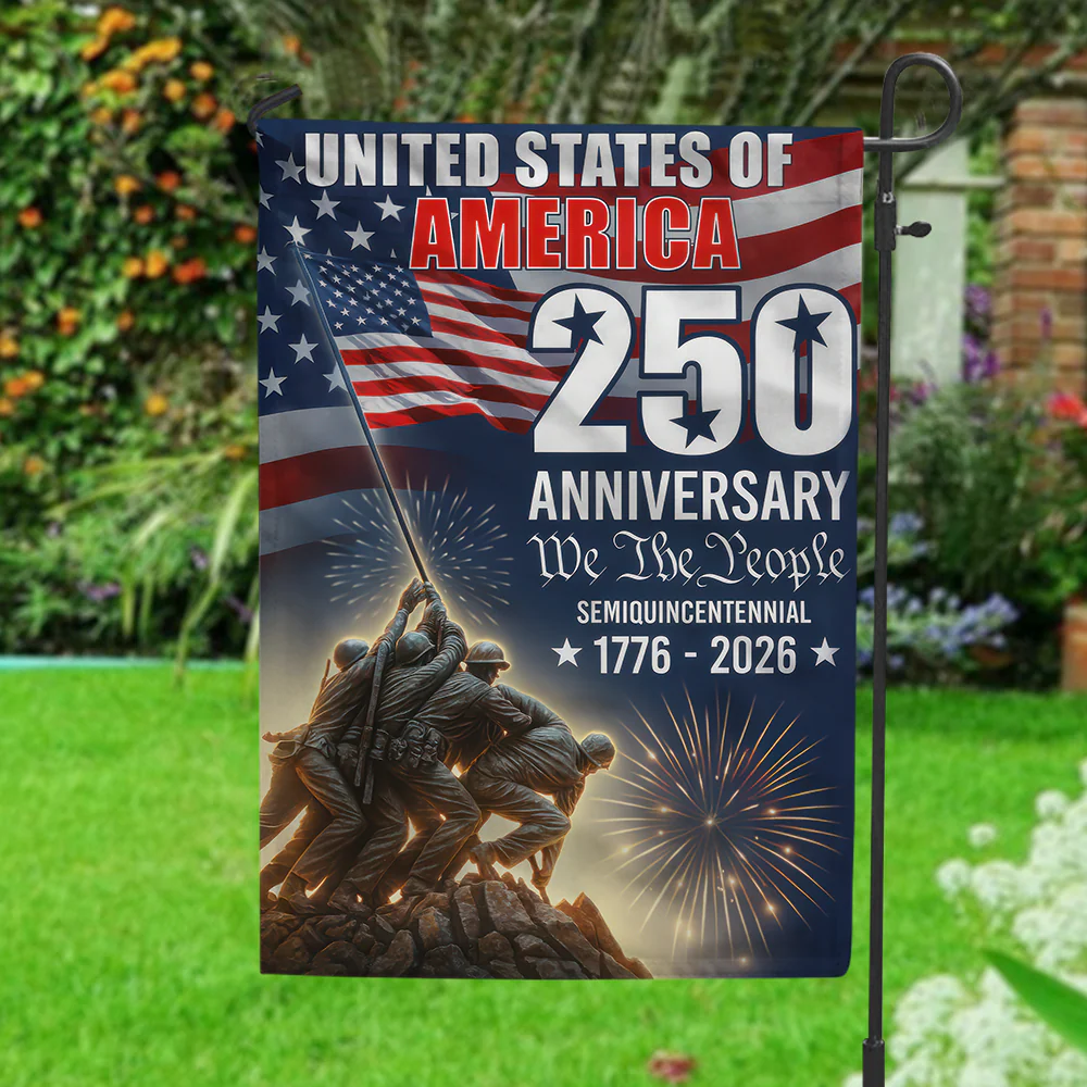 250 Years of America 1776 2026 We The People Patriotic Garden Flag