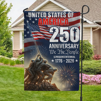 250 Years of America 1776 2026 We The People Patriotic Garden Flag