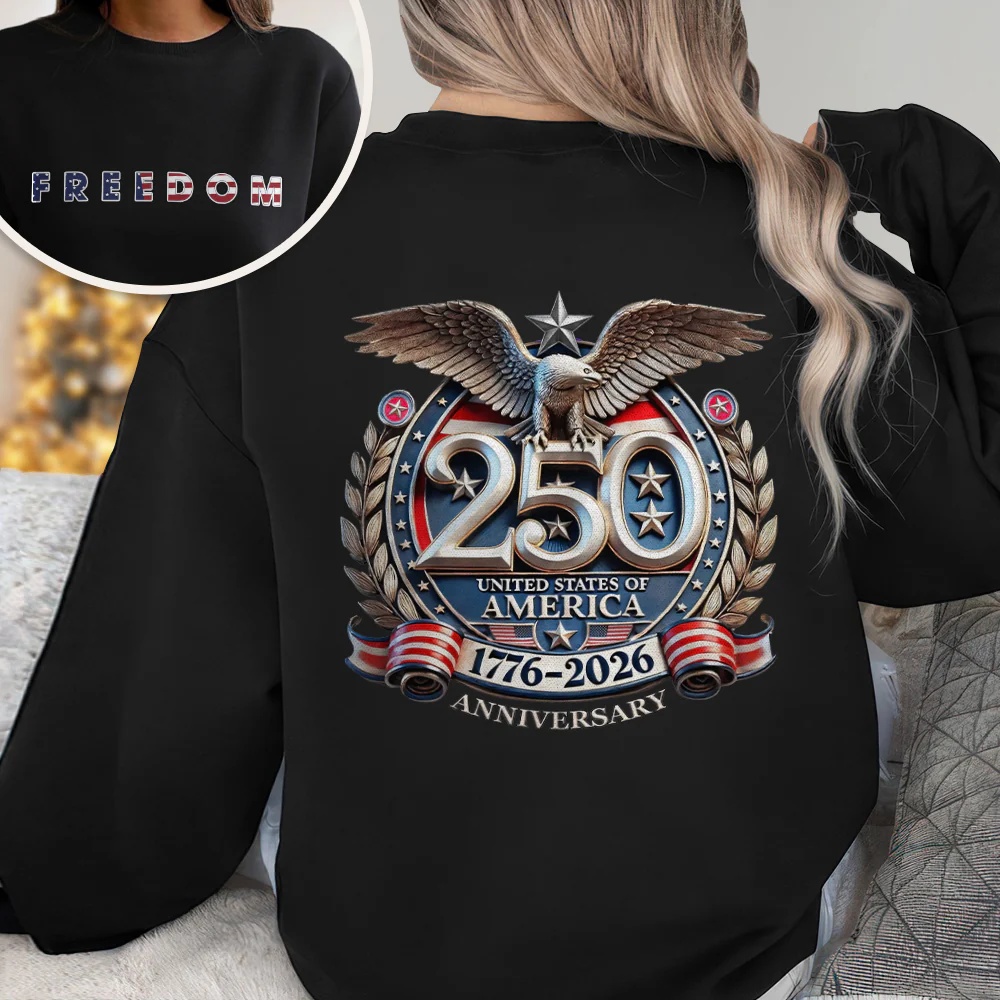 Freedom USA Eagles 250th Anniversary Semiquincentennial Back & Front Shirt