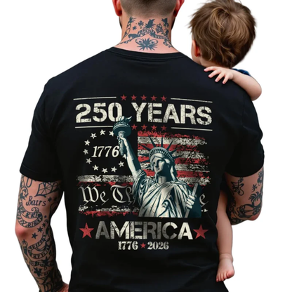 Celebrate Our America 250th Anniversary We The People Back Side Shirt, 4th of July Shirt