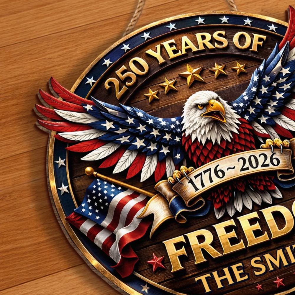 Custom Wood Sign - Personalized America 250th Anniversary Gifts For DAD