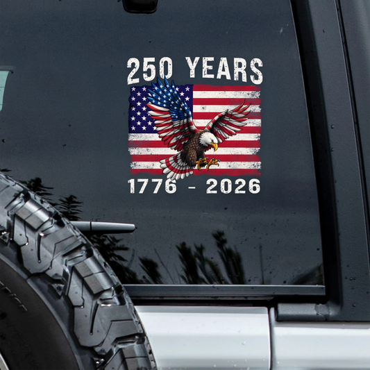1776 - 2026 America 250 Anniversary Car Window Decal Sticker