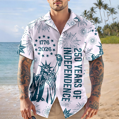 Personalized USA 250 Years of Independence 1776-2026 Hawaii Shirt