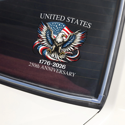 United States 1776-2026 250th Anniversary Patriotic Car Window Decal Sticker