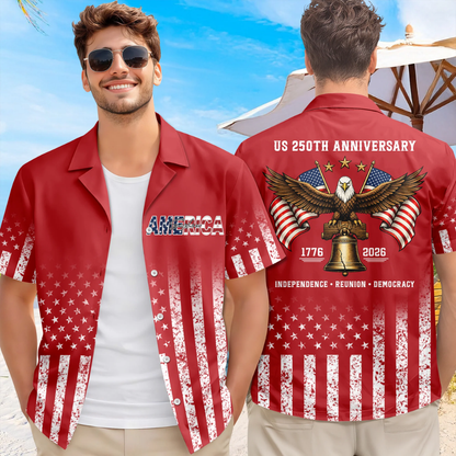 Custom Name Eagles 250th Birthday Independence - Reunion - Democracy Hawaii Shirt