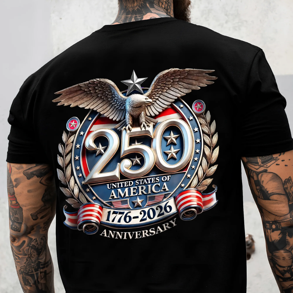 Freedom USA Eagles 250th Anniversary Semiquincentennial Back & Front Shirt
