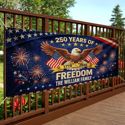 Custom Polyester Outdoor Banner - Personalized America 250th Anniversary Gifts - Pride Lives Here
