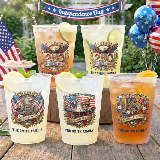 Custom Party Cups - Personalized America 250th Anniversary