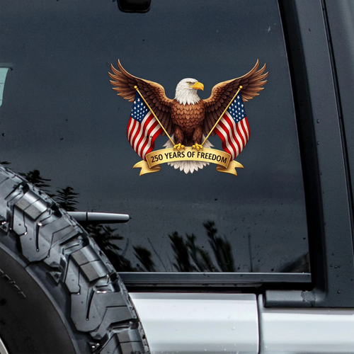 250 Anniversary 4th of July America Eagle 1776-2026 250 Years of Freedom Sticker
