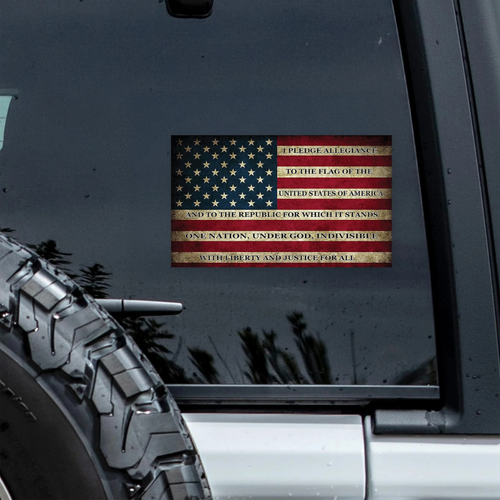 Patriotic American USA Flag Sticker