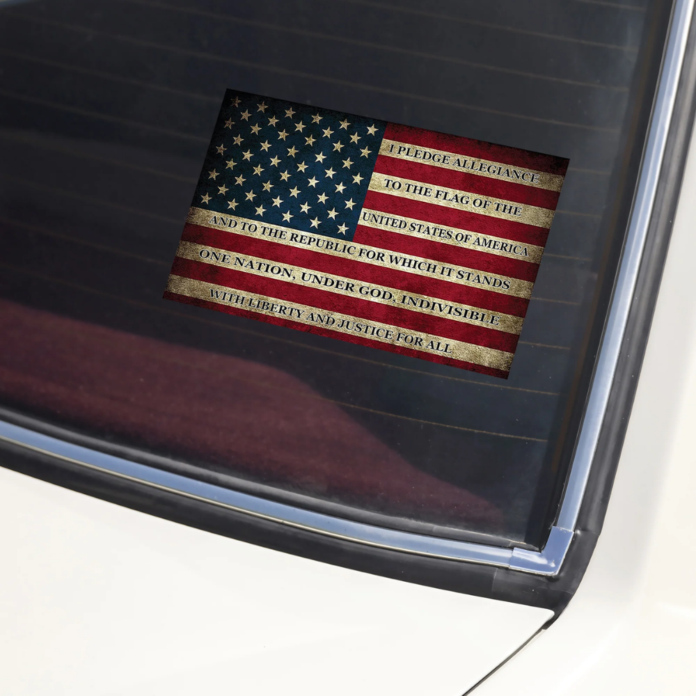 Patriotic American USA Flag Sticker