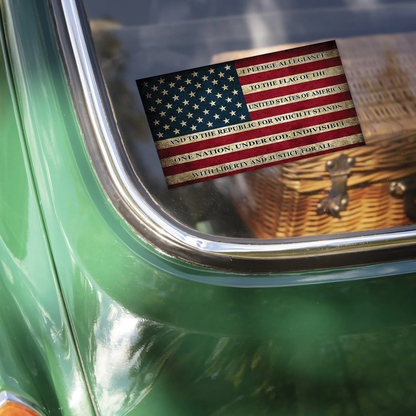 Patriotic American USA Flag Sticker