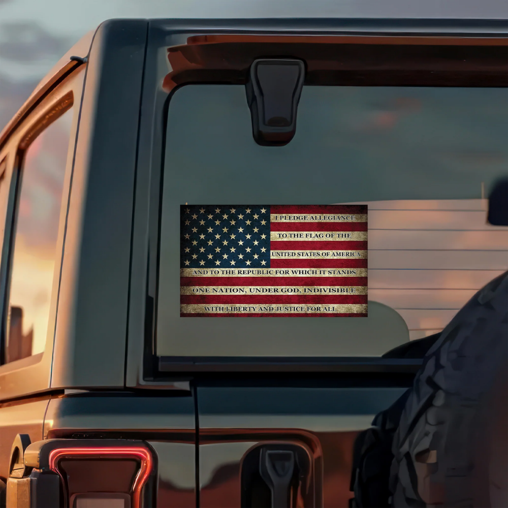Patriotic American USA Flag Sticker