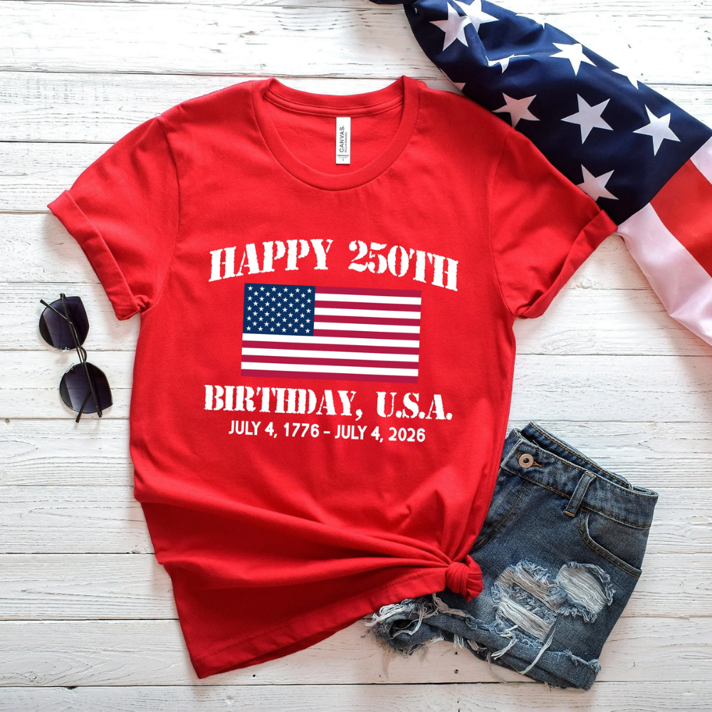 Happy 250th Birthday America Shirt, 4th Of July America Shirt