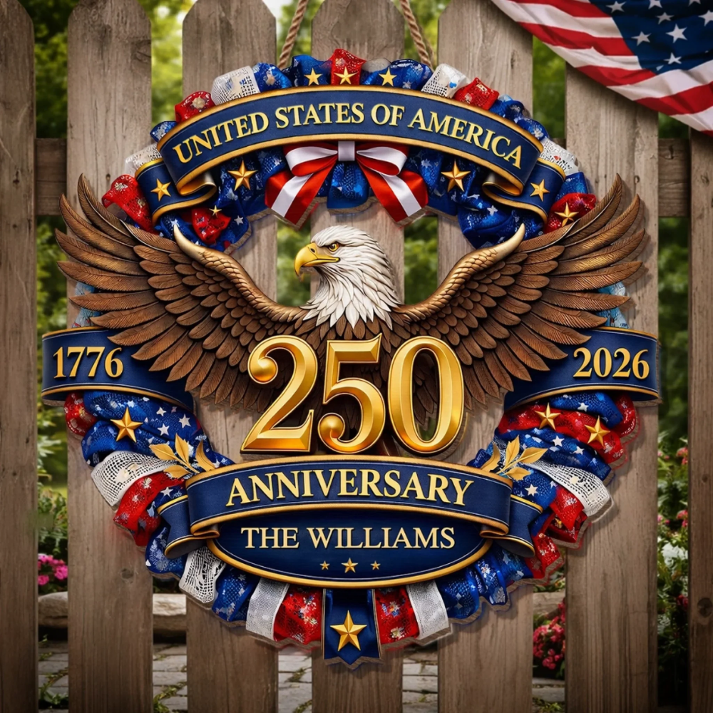 Custom Wood Sign - Personalized America 250th Anniversary Gifts For All