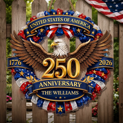 Custom Wood Sign - Personalized America 250th Anniversary Gifts For All