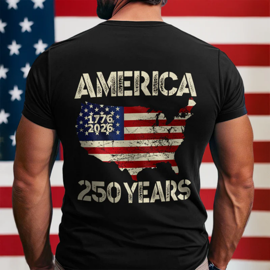 250 Years America Anniversary, 250th Independence Day, 4th of July Back Side Shirt