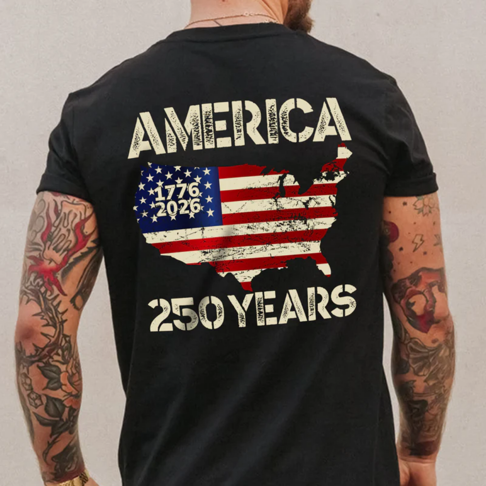 250 Years America Anniversary, 250th Independence Day, 4th of July Back Side Shirt