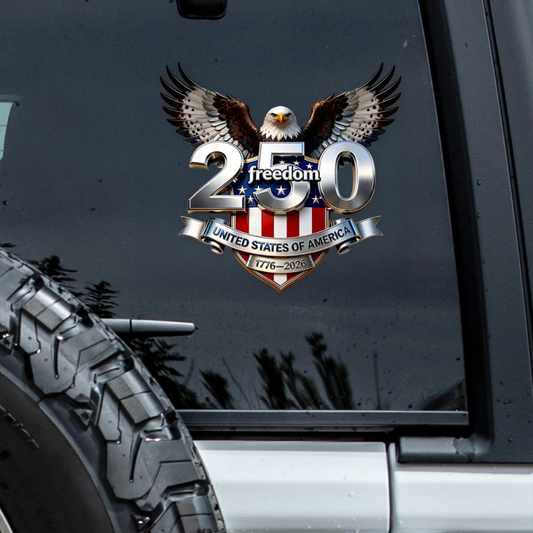 250 Freedom United States Of America 1776-2026 Car Window Decal Sticker