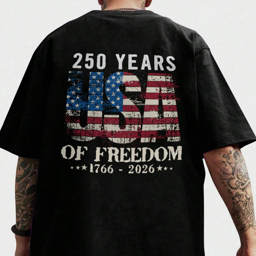4th of July 1776 - 2026 USA Shirt, 250 Years USA Of Freedom Backside Shirt