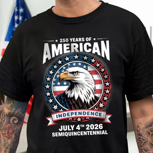 250 Years of America Anniversary Independence Day 2026, 4th of July Frontside Shirt