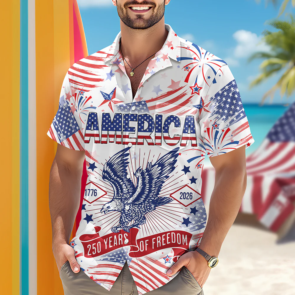 America 250 Years Of Freedom Hawaiian Shirt