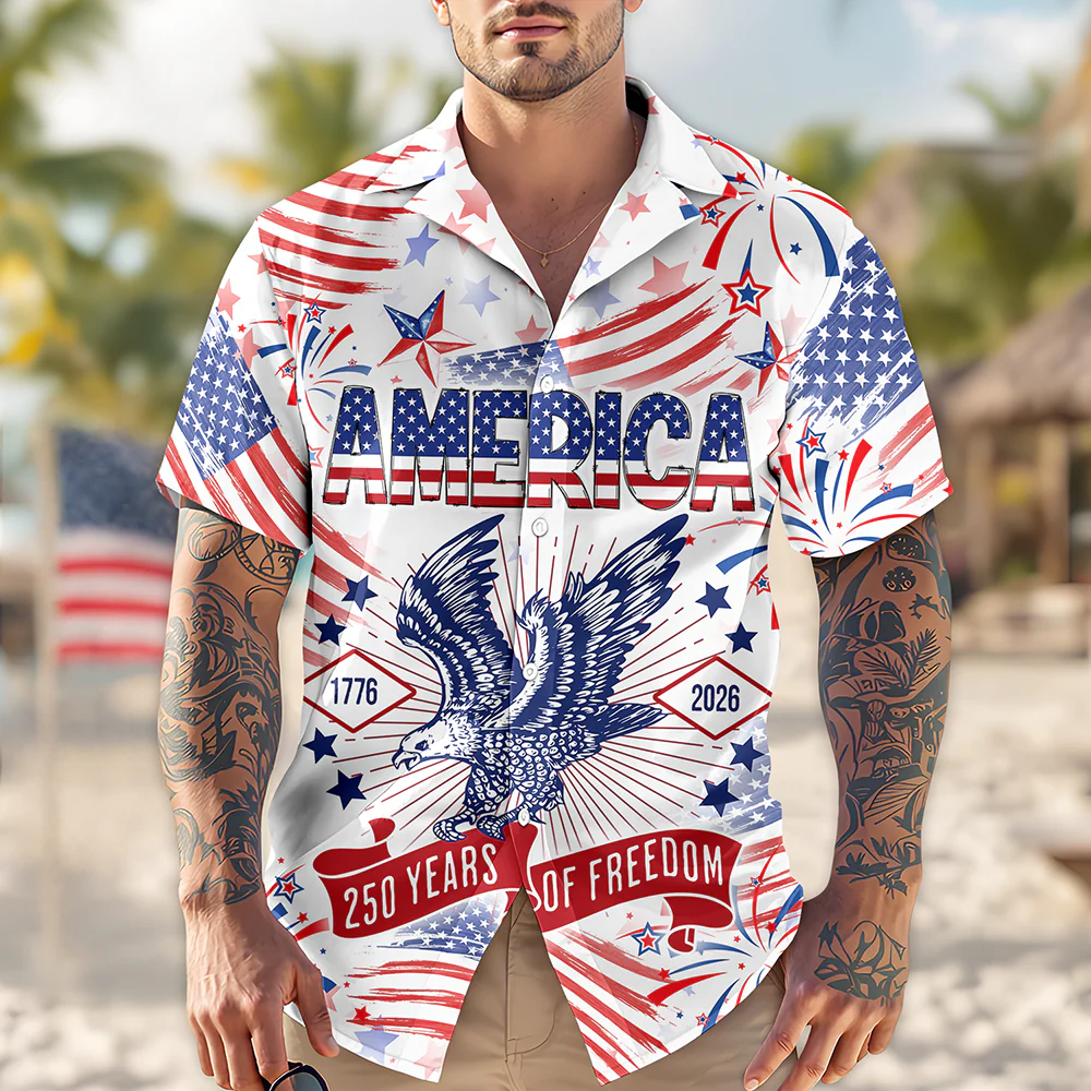 America 250 Years Of Freedom Hawaiian Shirt